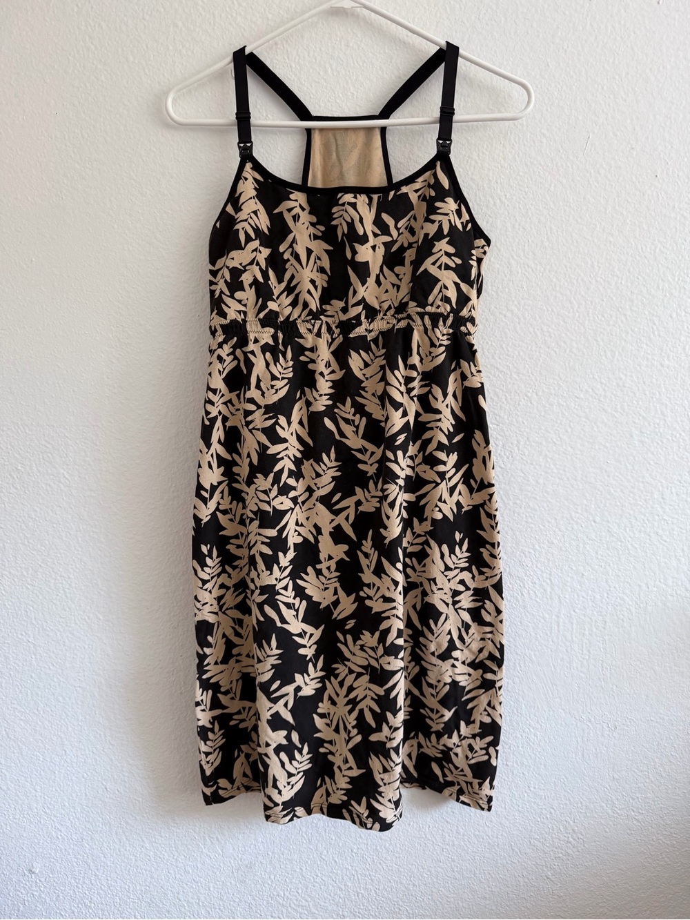 Leaf-Print Nursing Sundress